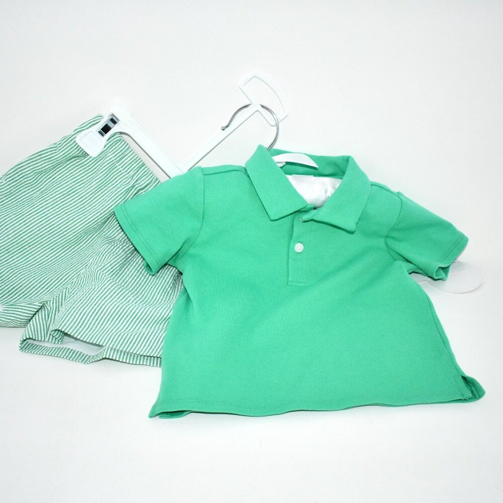 Edgehill Collection 2 Piece Green Short Set Size: 18 MOS #EHB4003 NWT
